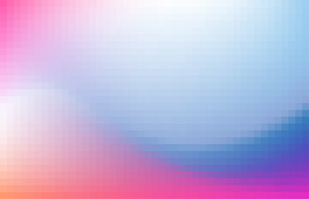 Multicolored blurred pixelated design background. Pink and blue gradient. Vector illustration.のイラスト素材