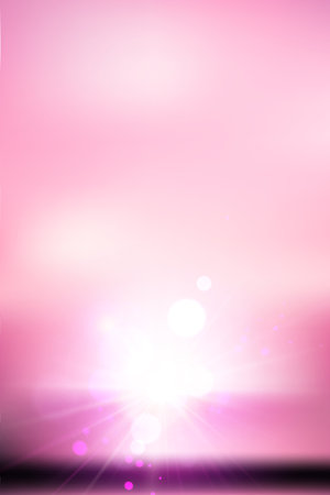 Pink sunset or sunrise abstract background. Web design, mobile app, wallpaper. Vector illustration.のイラスト素材