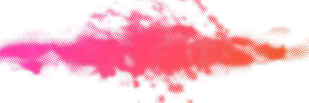 Abstract crimson halftone dotted stain. Vector illustration.