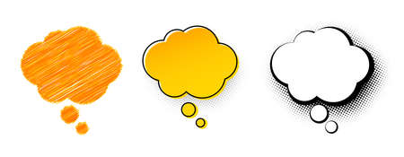 Comic cartoon pop art dialogue bubble set. Vector illustration.