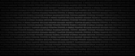 Abstract black brick texture wall background. Vector illustration.のイラスト素材