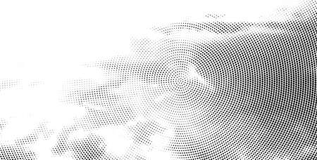 Abstract black and white monochrome halftone background. Vector illustration.のイラスト素材