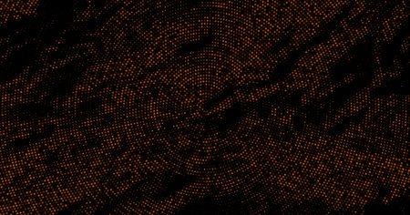 Abstract halftone orange banner background. Half hidden round. Vector illustration.のイラスト素材