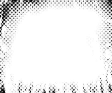 Halftone black and white monochrome frame. Space for text. Vector illustration.のイラスト素材