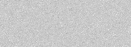 Thin lines texture. Abstract Turing ornament halftone reaction diffusion psychedelic background. Vector generative algorithm illustration.のイラスト素材