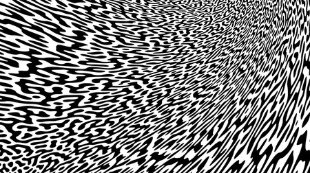 Abstract distorted reaction diffusion psychedelic pattern background. Organic line art biological wallpaper. Turing generative algorithm design. Vector illustrationのイラスト素材