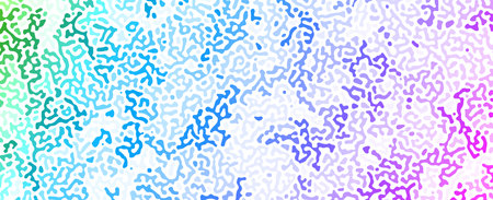 Abstract tropical coral reef. Reaction diffusion psychedelic pattern background. Organic line art gradient spectrum wallpaper. Turing generative algorithm design. Vector illustrationのイラスト素材