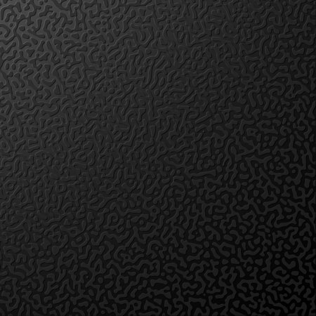 Organic tactile embossed texture. Abstract black monochrome reaction diffusion psychedelic pattern background. Turing generative algorithm design. Vector illustrationのイラスト素材