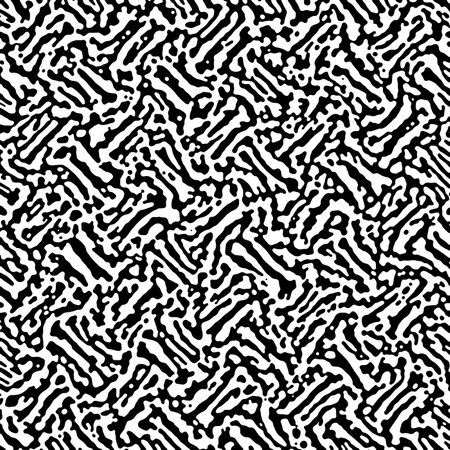 Abstract Turing ornament halftone reaction diffusion psychedelic background. Vector generative algorithm illustration.のイラスト素材