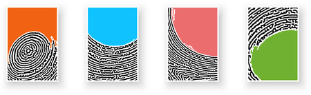 Turing geometric pattern background, abstract labyrinth lines art. Colorful, trendy pattern backgrounds set with place for text. Vector illustrationのイラスト素材