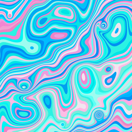 Holographic abstract poster design with optical interference and liquid effect . Illusion of movement for banner, flier, invitation, cover, business card. Vector illustrationのイラスト素材