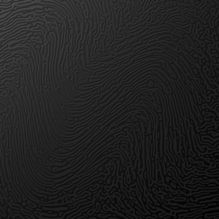 Organic tactile embossed wavy texture. Abstract black monochrome reaction diffusion Turing pattern background. Vector illustrationのイラスト素材