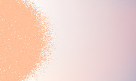 Blurred peach fuzz blob banner, circle grain texture and noise distressed effect. Dotted print wallpaper. Vector illustration.のイラスト素材