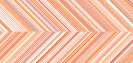 Detailed peach fuzz striped geometric pattern composed of big amount of thin peach and orange stripes. Vector textured illustrationのイラスト素材