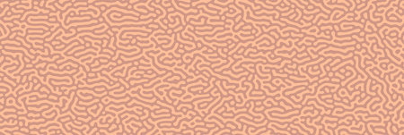 Horizontal natural coral pattern, peach fuzz abstract poster design with reaction diffusion ornament. For banner, flier, invitation card. Vector illustrationのイラスト素材