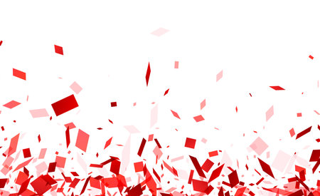 A vivid and intense explosion of red shards, simulating a high-energy burst, ideal for representing concepts of disruption, power, and transformative events.のイラスト素材