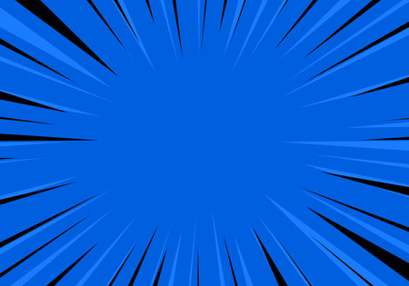 Dynamic blue speed lines converging to create an energetic starburst effect, perfect for expressing movement and action.のイラスト素材
