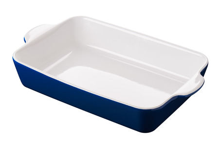 Empty rectangle baking dish for gratin, casserole, cut outの写真素材