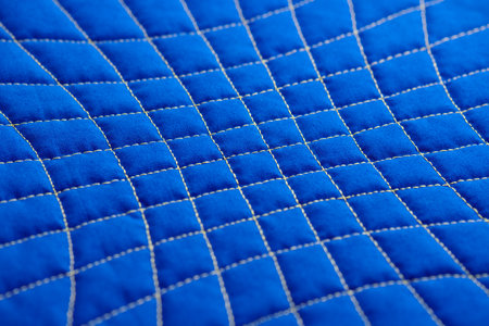 Fragment of quilting by free-motion machine techniqueの写真素材