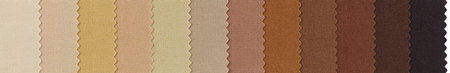 Samples of colorful cotton fabrics with zig zag edge row arrangedの写真素材