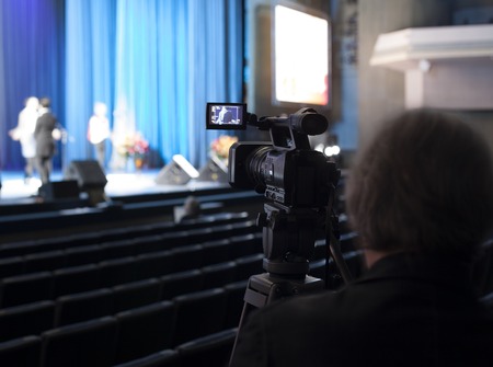 Professional digital video camera. tv camera in a concert hal. 
Digital TV cameraの写真素材