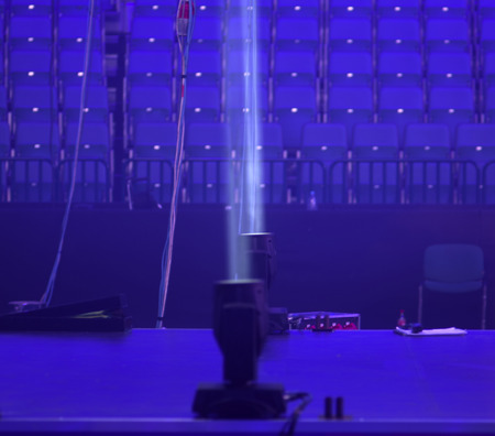 Light from the scene during the concert.