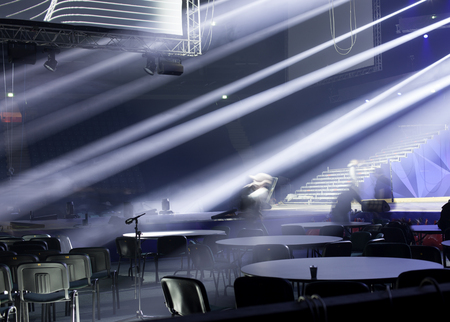 Light from the scene during the concert.
