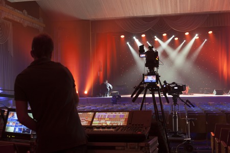 Professional digital video camera. accessories for 4k video cameras.の写真素材