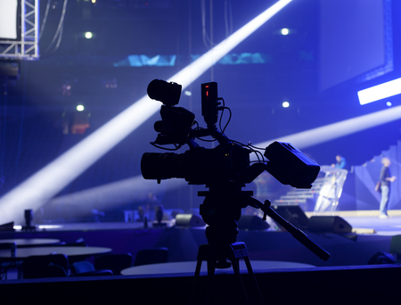 Professional digital video camera. accessories for 4k video cameras.の写真素材