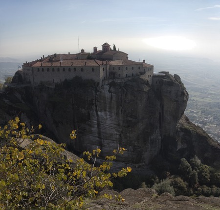 Orthodox monasteries are located on the tops of grandiose cliffs.の写真素材