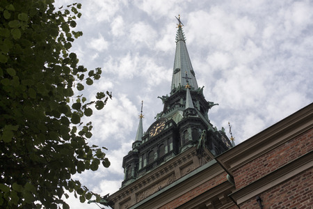 views of the historic center of Stockolm.の写真素材