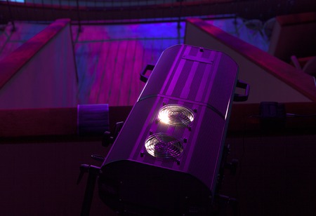 light in the theater, club, a concert.