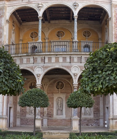 views of the historic center of Seville, Spain.の写真素材