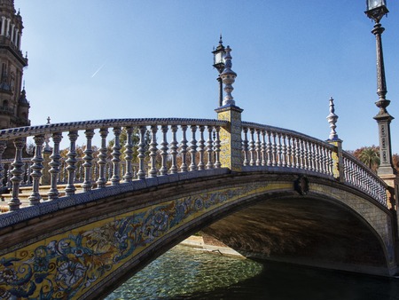 views of the historic center of Seville, Spain.の写真素材