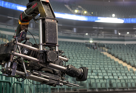 tv camera in a concert hal. Professional digital video camera.の写真素材