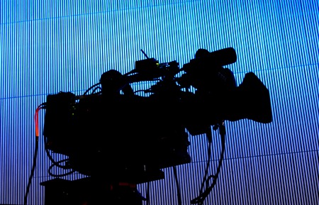 TV broadcast of the event from the concert hallの写真素材