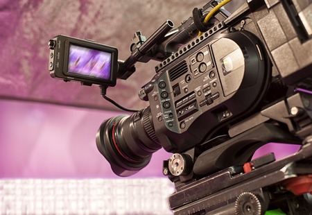 Professional digital video camera. accessories for 4k video cameras.の写真素材