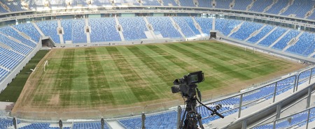 a football field, a general plan.の写真素材