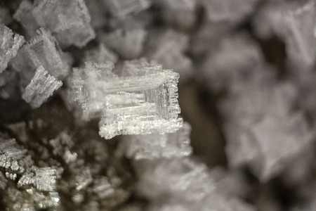 Water frozen ice macro background of solid crystals.の写真素材