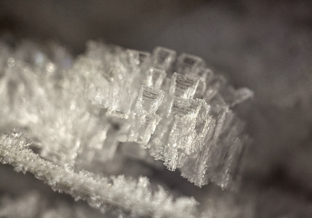 Water frozen ice macro background of solid crystals.の写真素材