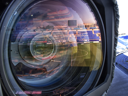 TV at the soccerの写真素材