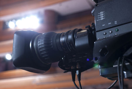 Television broadcast from the theater. Professional digital video camera.の写真素材