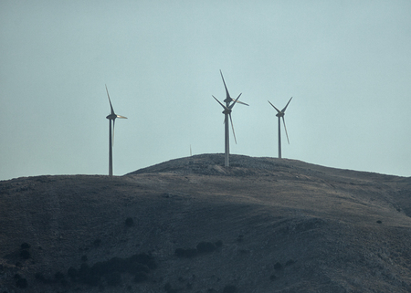 windmill in the mountains on the island of Kefalonia, Greece