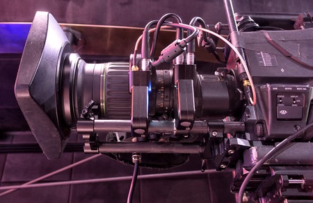 TV Professional digital video camera in a concert hall.
