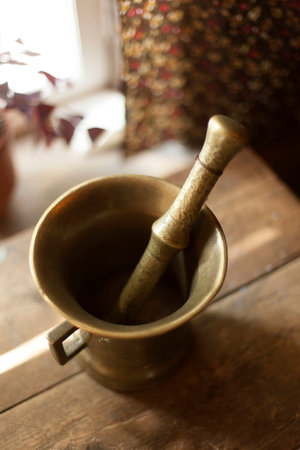 old kitchen utensils in the retro Russian estate.の写真素材