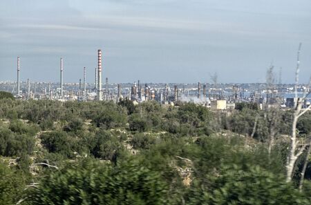 oil and gas petrochemical industrial, Refinery factory oil storage tank and pipeline steel.