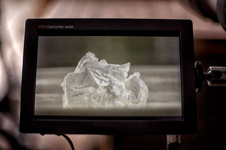 tv camera in the studio of the culinary program.の写真素材