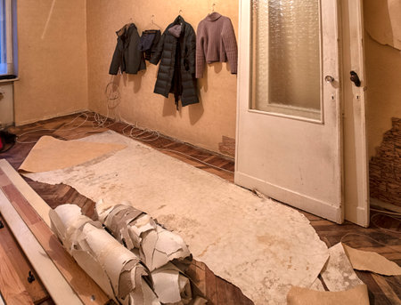 renovation in an old Soviet apartment. Russia.の写真素材