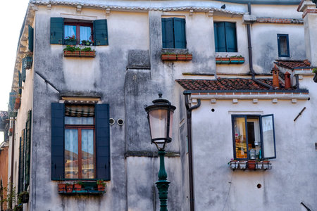 Venice. Italy. An empty city without tourists. City landscape.の写真素材