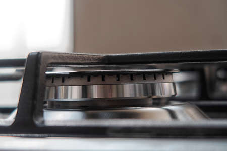 modern shiny silver gas surface.